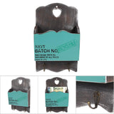 Wood Letter Rack Key Holder Wall Storage Creative Home Decoration with Hook Hanger Bluish Green In Australia - Darrahopens