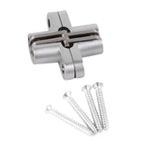 180 Degree Zinc Alloy Invisible Folding Door Cross Hidden Hinges (43.7mm) In Australia - Darrahopens