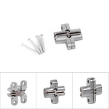 180 Degree Zinc Alloy Invisible Folding Door Cross Hidden Hinges (43.7mm)