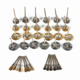 36pcs Brass Steel Wire Brush Set Pen Cup Wheel Shaped Polishing Cleaning Rotary Tools Full Kit In Australia - Darrahopens
