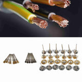 36pcs Brass Steel Wire Brush Set Pen Cup Wheel Shaped Polishing Cleaning Rotary Tools Full Kit
