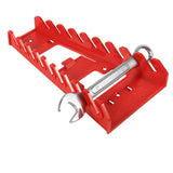 9 Slot Red Plastic Wrench Rack Standard Organizer Holder Storage Tool Wrenches Keeper