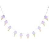 10Pcs Ice Cream Shape Wooden Hanging Garland Nursery Children Bedroom Wall Decorations (Purple) In Australia - Darrahopens