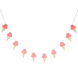 10Pcs Ice Cream Shape Wooden Hanging Garland Nursery Children Bedroom Wall Decorations (Pink) In Australia - Darrahopens