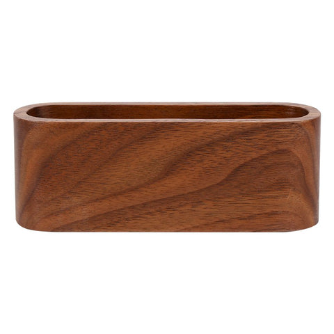 1Pc Creative Wooden Business Card Holder Case Storage Box Organizer Office Desktop Ornaments