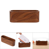 1Pc Creative Wooden Business Card Holder Case Storage Box Organizer Office Desktop Ornaments