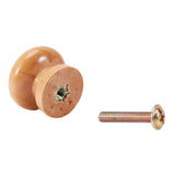 10Pcs Natural Wooden Furniture Pull Handle Kitchen Cabinet Drawer Cupboard Door Knob (S 24mm)