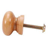 10Pcs Natural Wooden Furniture Pull Handle Kitchen Cabinet Drawer Cupboard Door Knob (S 24mm)