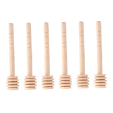 50Pcs/set Household Wooden Jam Honey Dipper Jar Dispensing Collecting Stirring Rod Stick 10cm