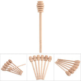 50Pcs/set Household Wooden Jam Honey Dipper Jar Dispensing Collecting Stirring Rod Stick 16cm