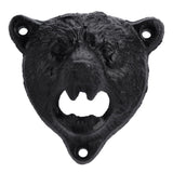 1Pc Cast Iron Bear Shape Wall Mounted Beer Soda Glass Bottle Cap Opener Kitchen Bar Tools Hot
