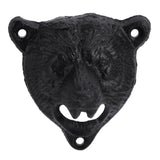 1Pc Cast Iron Bear Shape Wall Mounted Beer Soda Glass Bottle Cap Opener Kitchen Bar Tools Hot