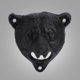 1Pc Cast Iron Bear Shape Wall Mounted Beer Soda Glass Bottle Cap Opener Kitchen Bar Tools Hot
