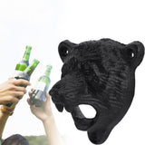 1Pc Cast Iron Bear Shape Wall Mounted Beer Soda Glass Bottle Cap Opener Kitchen Bar Tools Hot