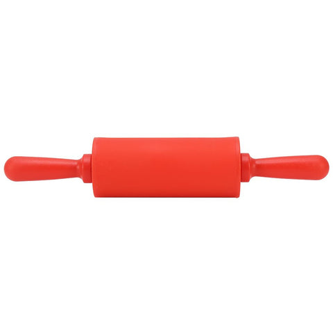 New NOn stick Silicone Rolling Pin Pastry Dough Roller Baking Tool with Plastic Handle Red In Australia - Darrahopens
