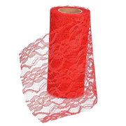 10 Yard Long Wedding Party Decoration Table Runner Chair Sash Floral Lace Tulle Roll (Red) In Australia - Darrahopens
