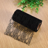 10 Yard Long Wedding Party Decoration Table Runner Chair Sash Floral Lace Tulle Roll (Black) In Australia - Darrahopens
