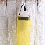 Home Kitchen Wall Mount Grocery Bag Holder Plastic Bags Storage Dispenser Organizer(Yellow)