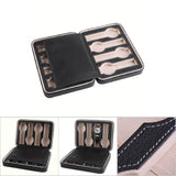1Pc 8 Grids Watch Display Storage Box Portable Zippered Travel Collector Case Organizer (Black)