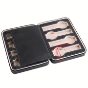 1Pc 8 Grids Watch Display Storage Box Portable Zippered Travel Collector Case Organizer (Black)