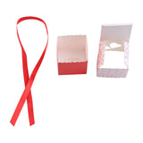 50Pcs Square Shape Wedding Birthday Party Favor Chocolate Candy Gift Boxes with Ribbon Red In Australia - Darrahopens