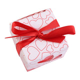 50Pcs Square Shape Wedding Birthday Party Favor Chocolate Candy Gift Boxes with Ribbon Red In Australia - Darrahopens