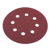 100pcs 8 Holes 5" Round Polishing Sandpaper Discs Sanding Sheet 60/80/100/120/240 Grit