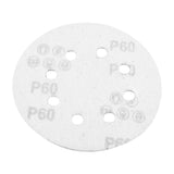 100pcs 8 Holes 5" Round Polishing Sandpaper Discs Sanding Sheet 60/80/100/120/240 Grit