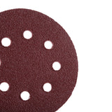100pcs 8 Holes 5" Round Polishing Sandpaper Discs Sanding Sheet 60/80/100/120/240 Grit