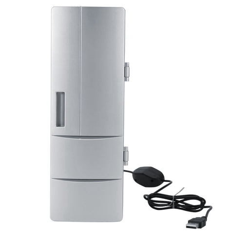 Compact Mini USB Fridge Freezer Cans Drink Beer Cooler Warmer Travel Car Office Use