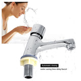 Public Ktchen Bathroom Chrome Plated Self Closing Water Saving Time Delay Basin Sink Tap Faucet Female Thread G1/2