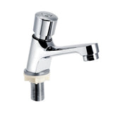 Public Ktchen Bathroom Chrome Plated Self Closing Water Saving Time Delay Basin Sink Tap Faucet Female Thread G1/2