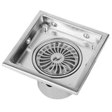 Home Stainless Steel Square Shape Anti odor Bathroom Floor Drain Waste Gate Shower Drainer