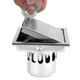 Home Stainless Steel Square Shape Anti odor Bathroom Floor Drain Waste Gate Shower Drainer