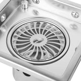 Home Stainless Steel Square Shape Anti odor Bathroom Floor Drain Waste Gate Shower Drainer