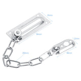 Stainless Steel Safety Guard Door Chain Security Lock Latch With Screws(Silver)