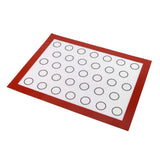 Nonstick Silicone Baking Mat Oven Pastry Liner Macaron Cake Cookie Sheet Kitchen (Red)