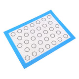 Nonstick Silicone Baking Mat Oven Pastry Liner Macaron Cake Cookie Sheet Kitchen (Blue)