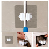 Mop Broom Gripper Holder Hooks, Strongest Adhesive Wall Mounted Umbrella Hanger, Cleaning Tools
