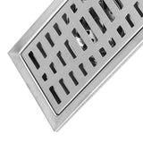 20x10cm Rectangle Stainless Steel Floor Drain Bathroom Shower Kitchen Waste Grate