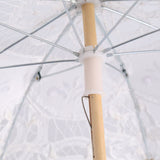 Lady Wedding Lace Umbrella Parasol Sun Umbrellas Party Bridal Photo Taking Decor(White Small)