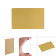 50Pcs Impressive Blanks Laser Mark Engraved Metal Business Visiting Name Cards (Yellow)
