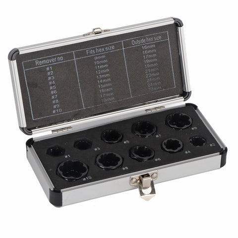 10 Pieces Damaged Bolt Nut Screw Remover Extractor Removal Set Threading Tools Kit In Australia - Darrahopens