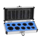 10 Pieces Damaged Bolt Nut Screw Remover Extractor Removal Set Threading Tools Kit