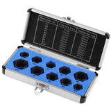 10 Pieces Damaged Bolt Nut Screw Remover Extractor Removal Set Threading Tools Kit