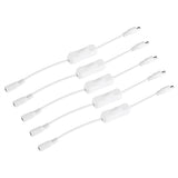 5Pcs LED Strip Light Wire Switch with Female and Male DC 12V Power Connector Plug White In Australia - Darrahopens