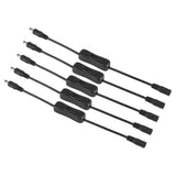 5Pcs LED Strip Light Wire Switch with Female and Male DC 12V Power Connector Plug Black In Australia - Darrahopens