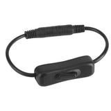 5Pcs LED Strip Light Wire Switch with Female and Male DC 12V Power Connector Plug Black In Australia - Darrahopens