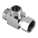 3 Way Brass Chrome Diverter G1/2" T Shape Adapter Value for Shower Arm Mounted