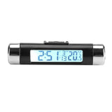 Clip on Truck Car LCD Thermometer Automotive Digital Backlight Clock Monitor White Backlight